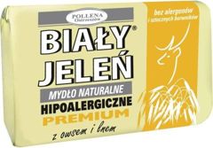 Гипоаллергенное мыло с экстрактом козьего молока Biały Jeleń содержит ингредиенты, которые особенно полезны для сухой и чувствительной кожи